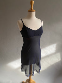 Navy Silk Chiffon slip