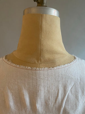 White Linen with Silver Thread Tunic