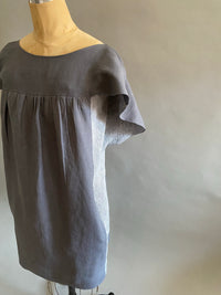 Gray Sprung/Summer Linen Dress