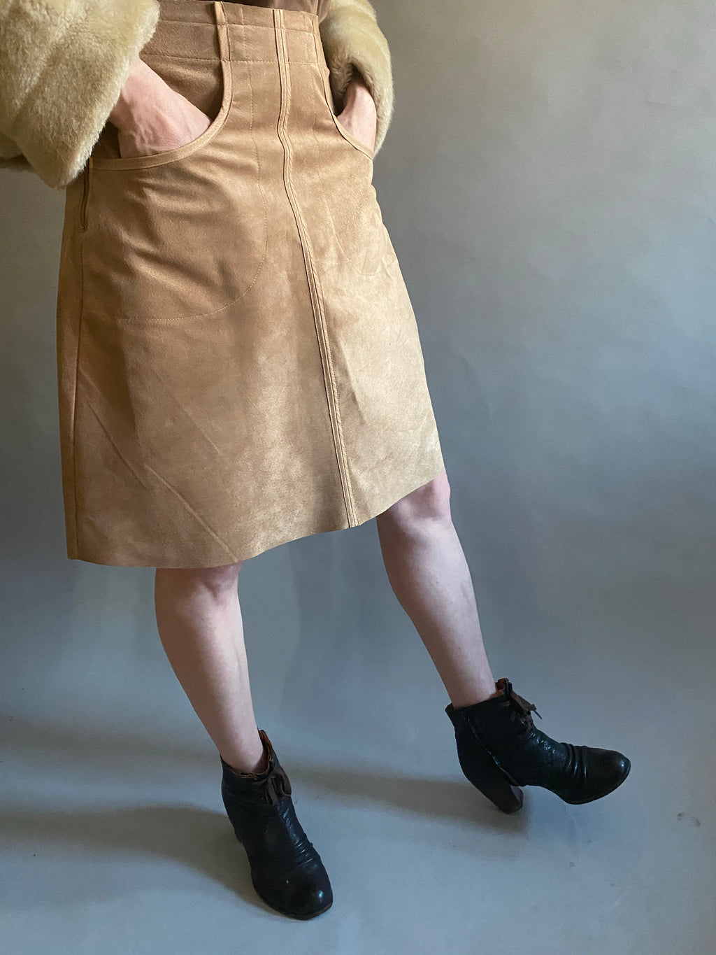 Fawn Suede Skirt