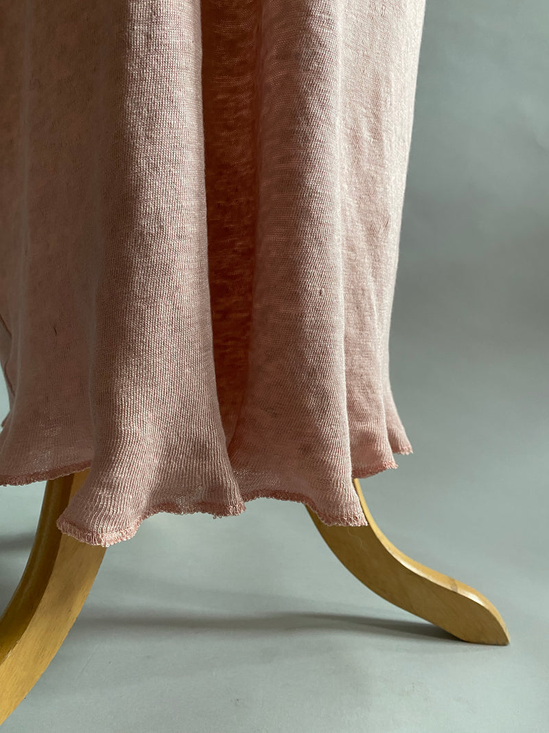 Shell Pink Linen Knit Racerback Nightgown