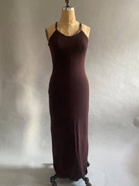 Warm Chocolate Wool Knit Nightgown