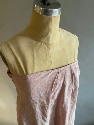 Strapless Blush Pink Handkerchief Linen Dress