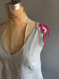 Gray handkerchief linen shortie nightie