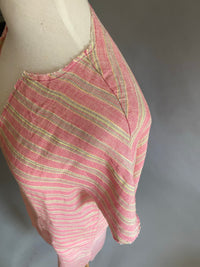 Pink Striped Linen Caftan