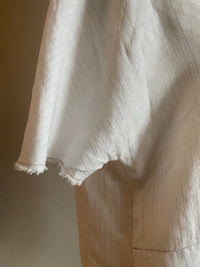 White Linen with Silver Thread Tunic