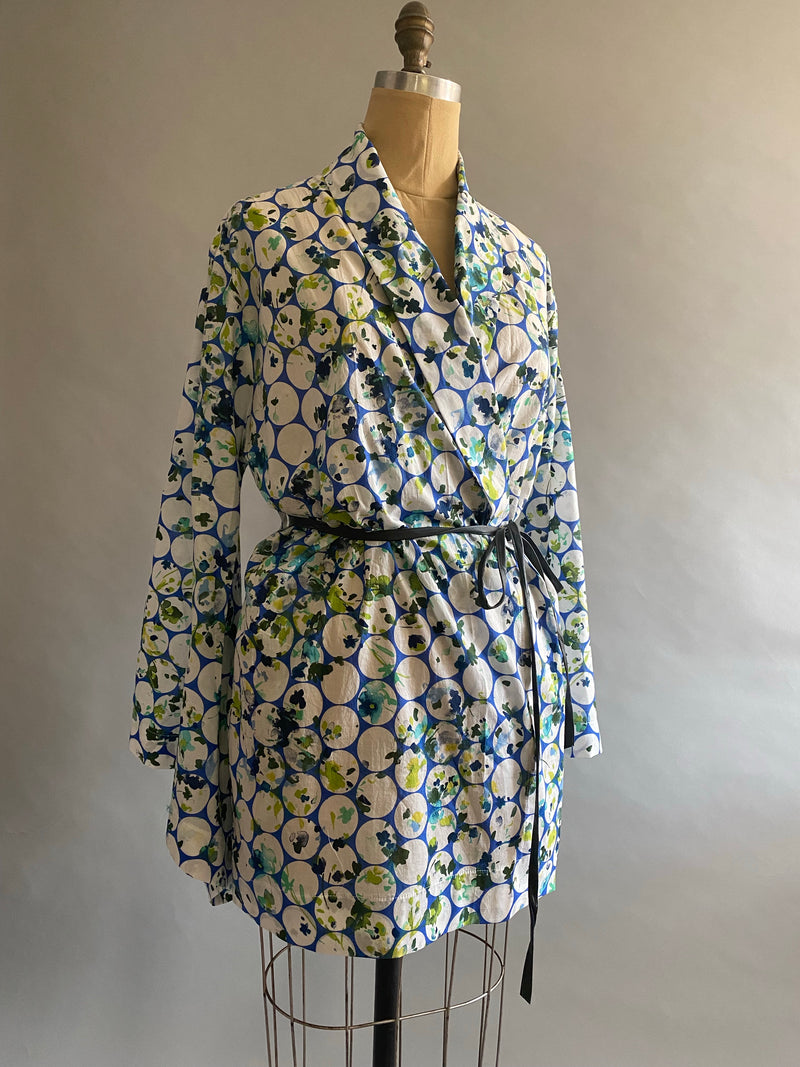 Honeycomb Floral Cotton Shortie Robe