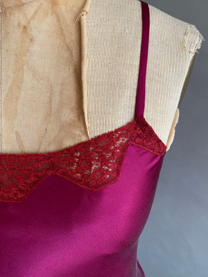 Silk Charmeuse Camisole with Vintage Lace Neckline