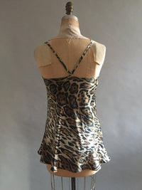 Animal Print Silk Charmeuse Slip