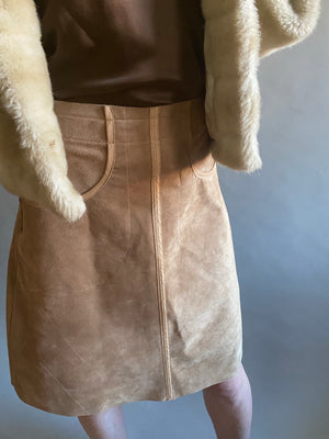 Fawn Suede Skirt