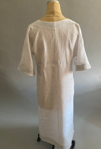 Linen Caftan With Contrasting Facing