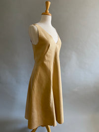 Vegan Suede Bias Slip Dress