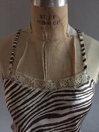 Silk Camisole with vintage lace neckline