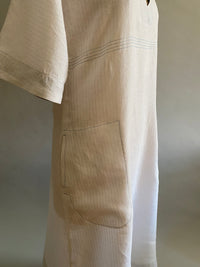 Linen Caftan With Contrasting Facing