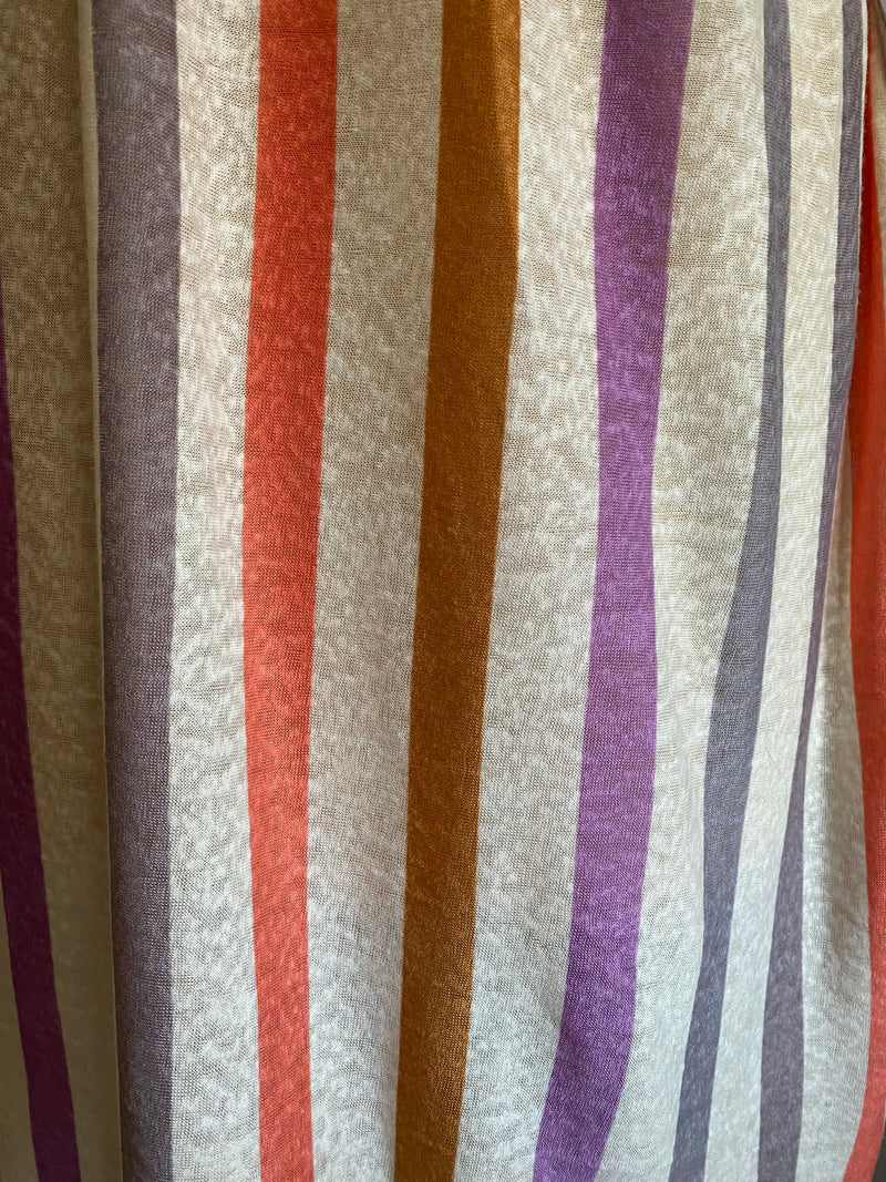 Strapless Stripey Linen Knit Dress