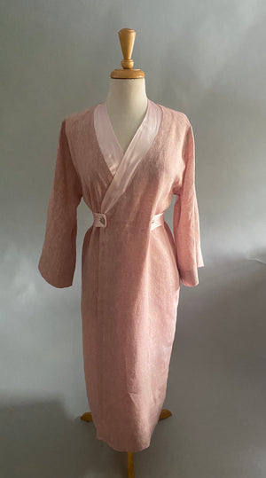 Blush Pink Handkerchief Linen Dressing Gown