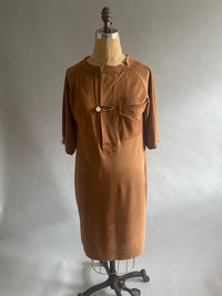 Cinnamon Vegan Suede Shirtdress