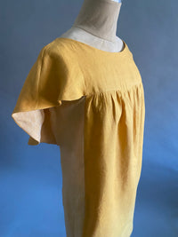 Mustard Linen Sprung/Summer Dress