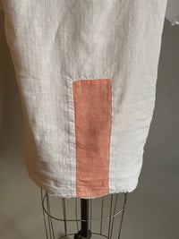 White Linen with Silver Thread Tunic