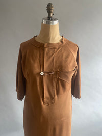 Cinnamon Vegan Suede Shirtdress