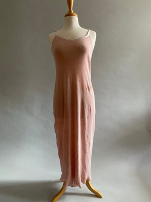 Shell Pink Linen Knit Racerback Nightgown