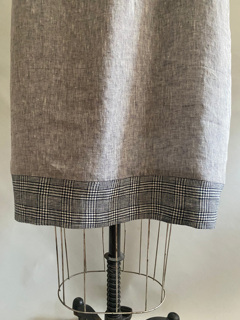 Blue Handkerchief Linen Shirt Dress