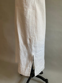 White Linen with Silver Thread Caftan